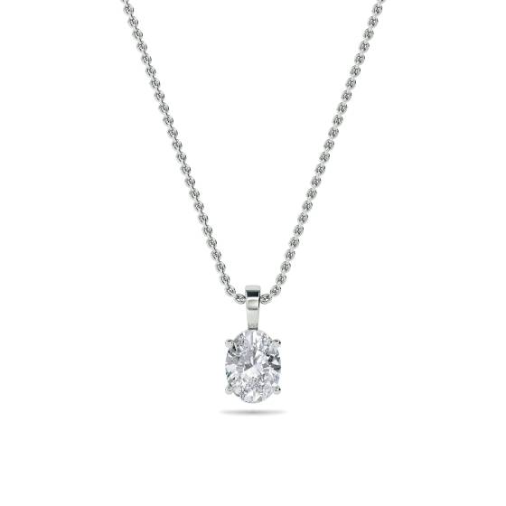 0.45ct VS2/E Oval cut Labgrown Diamond Solitaire Pendant