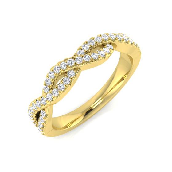 0.23ct SI/E-F Round cut Diamonds Designer Ring
