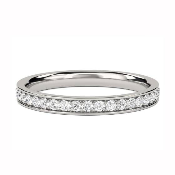 0.50ct VS/E-F Round Diamond Wedding Ring