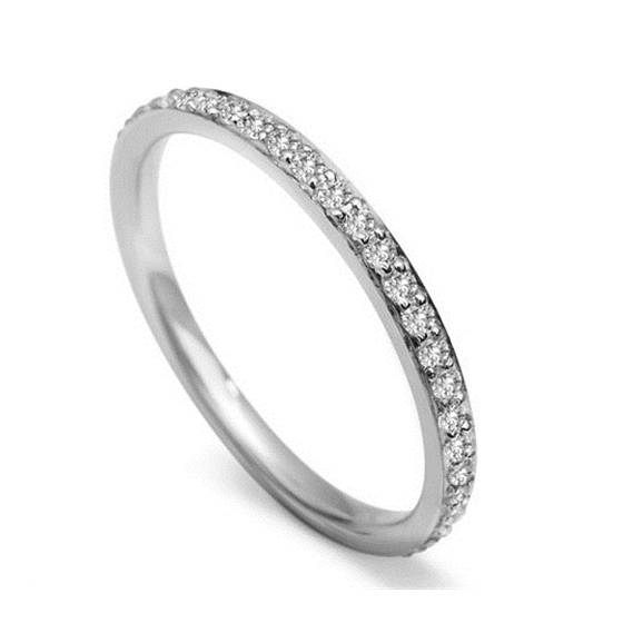 0.60ct VVS/D-E 2.5mm Round Diamond Full Set Wedding Ring
