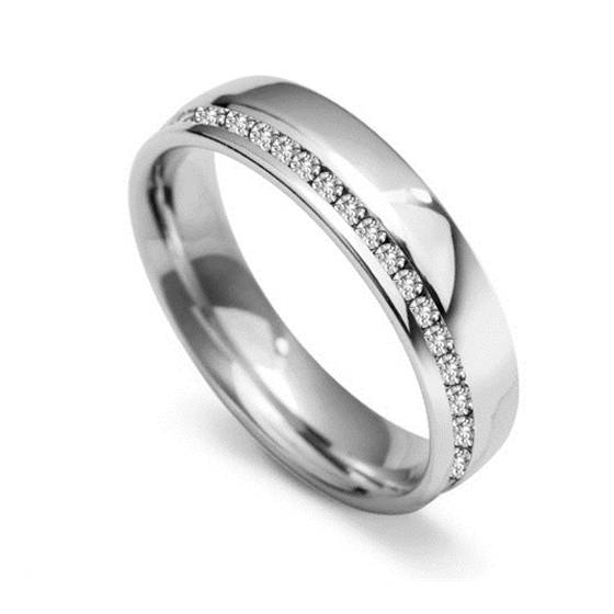 0.45ct VS/F-G Round Diamond Wedding Ring