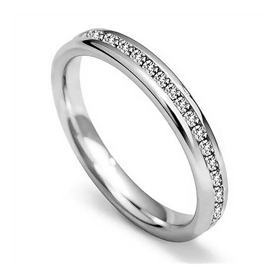 0.20ct VS/E-F 3mm Round Diamond 40% Wedding Ring