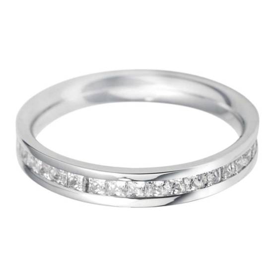 0.43ct VS/G Princess Diamond Set Wedding Band