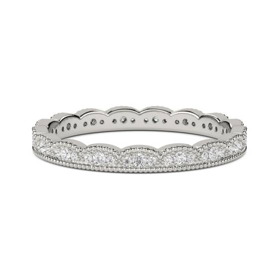 0.15ct VS/F-G Round Diamond Vintage Wedding Ring