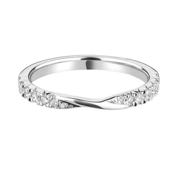 0.15ct VS/E-F Round Diamond Shaped Wedding Ring