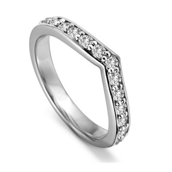 0.25ct SI/F-G Round Diamond Shaped Wedding Ring