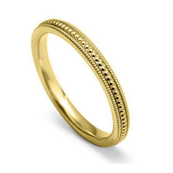 2.5mm Vintage Court Shape Wedding Ring