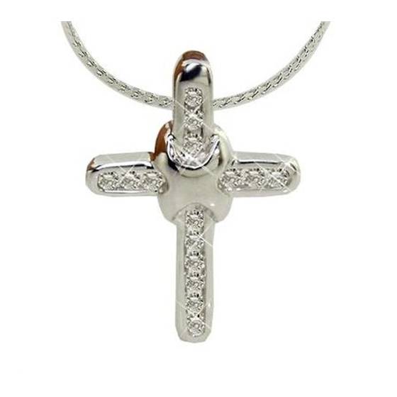 0.50ct VS/F-G Diamond Cross Pendant