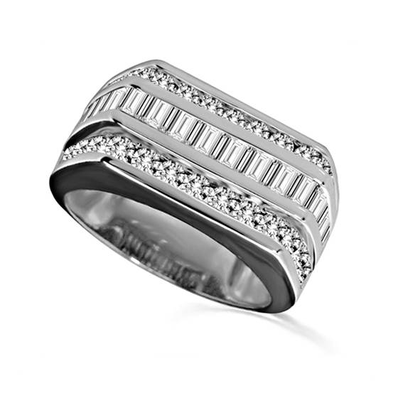 2.00ct VS/F Round Diamond Gents Ring