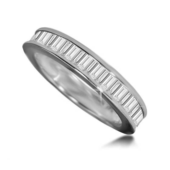 1.50ct VS/E-F Baguette Diamond Full Eternity Ring