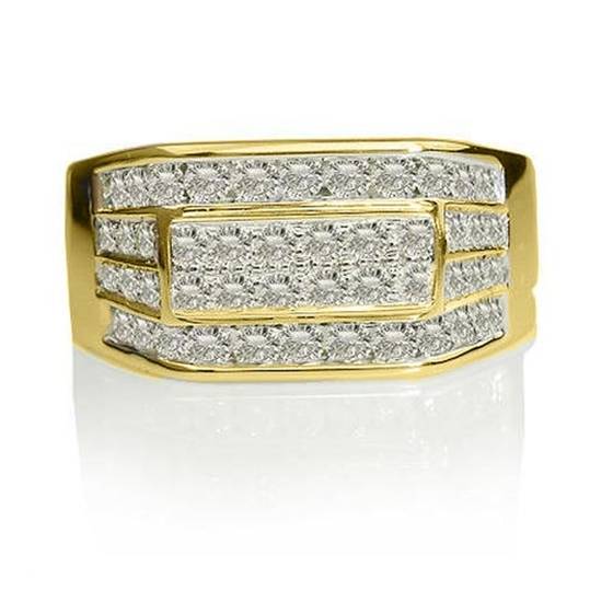 1.00ct VS/E-F Round Diamond Mens Ring