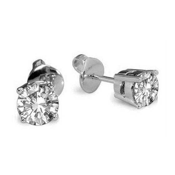 0.60ct SI/F-G Round Diamond Stud Earrings