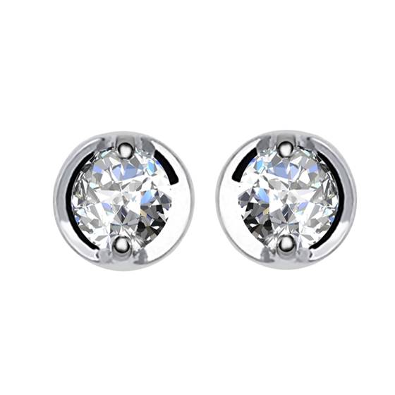 0.80ct VS/F-G Round Diamond Designer Stud Earrings