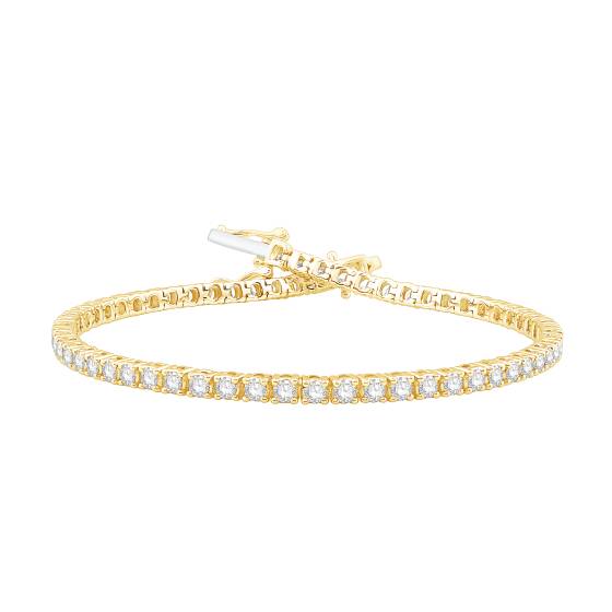 1.00ct VS/E-F 7.25Inches Round Diamond Set Bracelet