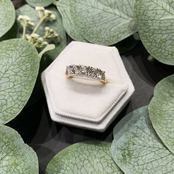 1.56ct VS/H-I Round Diamond 5 Stone Ring