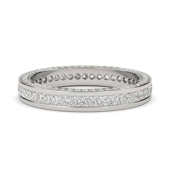 1.25ct VS/E-F Princess Diamond Eternity Ring