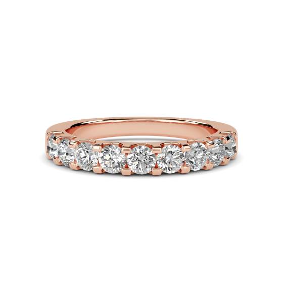 0.81ct VS/E-F Round Diamond Half Eternity Ring