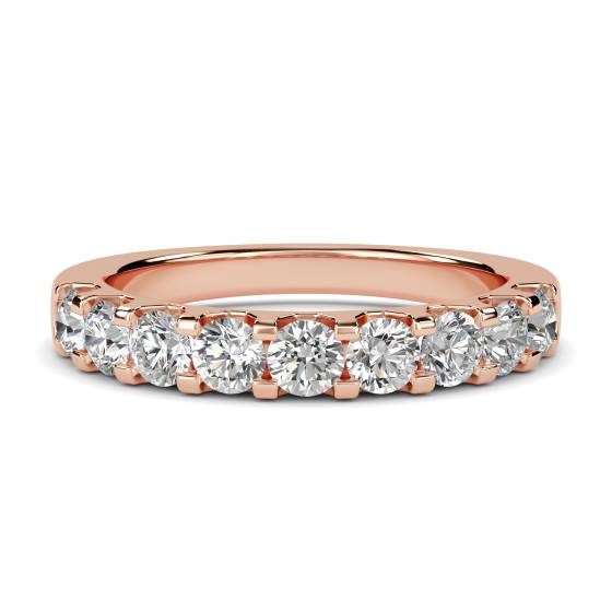 0.81ct VS/E-F Round Diamond Half Eternity Ring