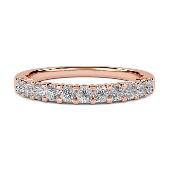 0.28ct VS/E-F Round Diamond Half Eternity Ring