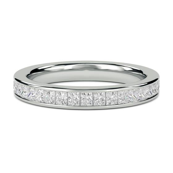 1.50ct VS/E-F Princess Diamond Half Eternity Ring