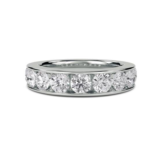 0.50ct VS2/F Round Diamond Half Eternity Ring