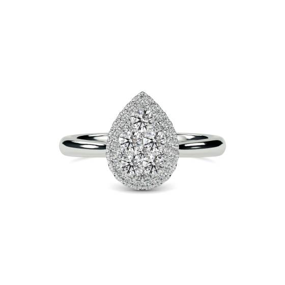 0.51ct VS/E-F Round Diamond Cluster Ring