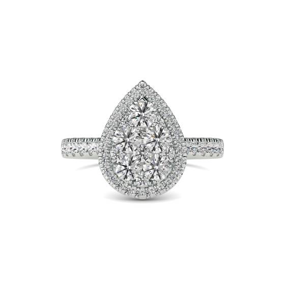 1.00ct VS/E-F Diamond Cluster Ring