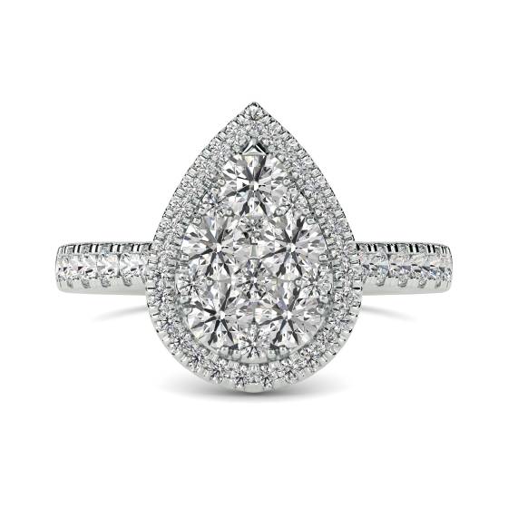 1.00ct VS/E-F Diamond Cluster Ring