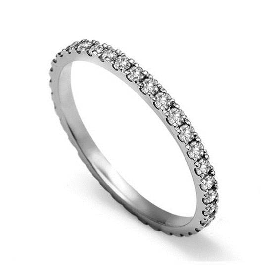 0.50ct VS/F Round Diamond Wedding Ring