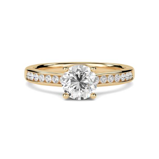 1.60ct SI1/H Round Diamond Shoulder Set Ring