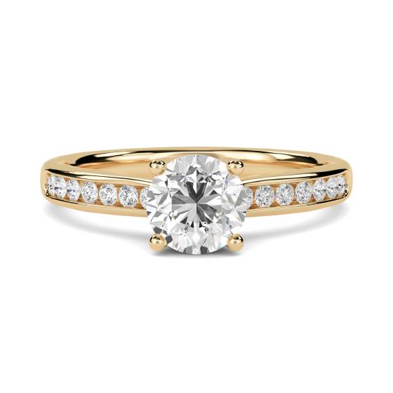 1.60ct SI1/H Round Diamond Shoulder Set Ring