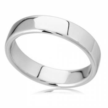 Slight Court with Flat Edge Wedding Ring - Light weight, 6mm width