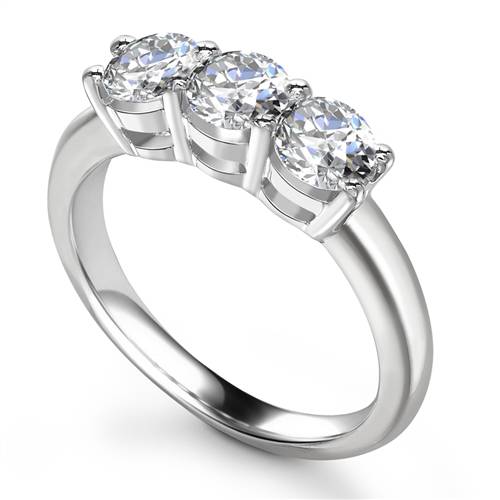 Traditional Round Diamond Trilogy Ring W