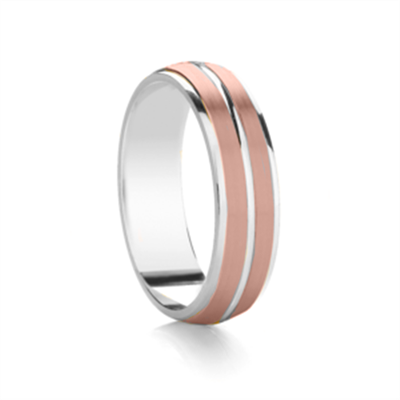 5mm Two Tone Wedding Ring R