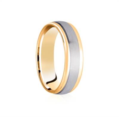 5mm Two Tone Wedding Ring Y