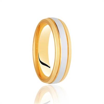 5mm Two Tone Wedding Ring Y