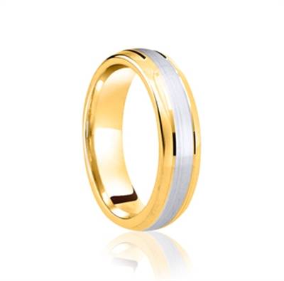 5mm Two Tone Wedding Ring Y