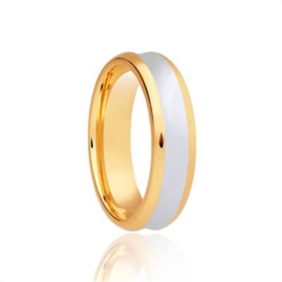 5mm Two Tone Wedding Ring Y