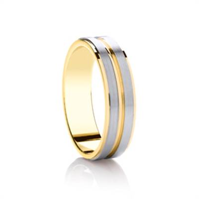 5mm Two Tone Wedding Ring Image