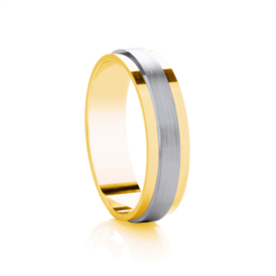 5mm Two Tone Wedding Ring Image