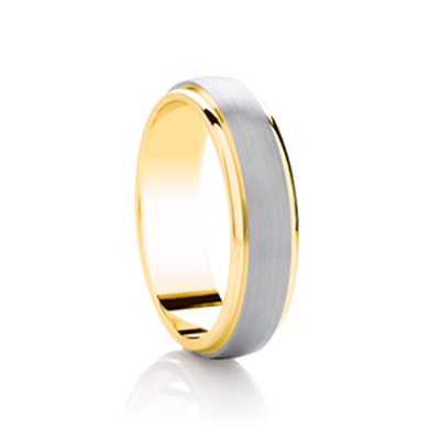 5mm Two Tone Wedding Ring Y