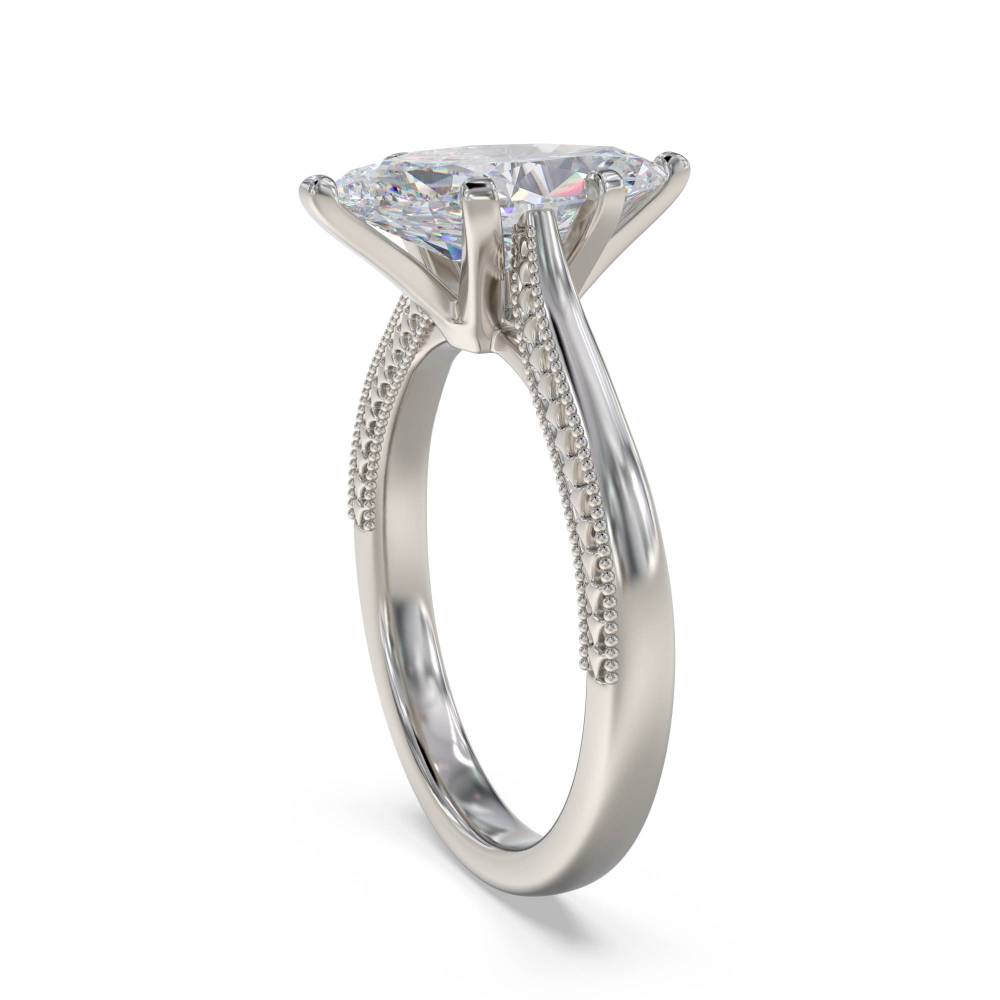 Marquise Diamond Engagement Ring set in Platinum