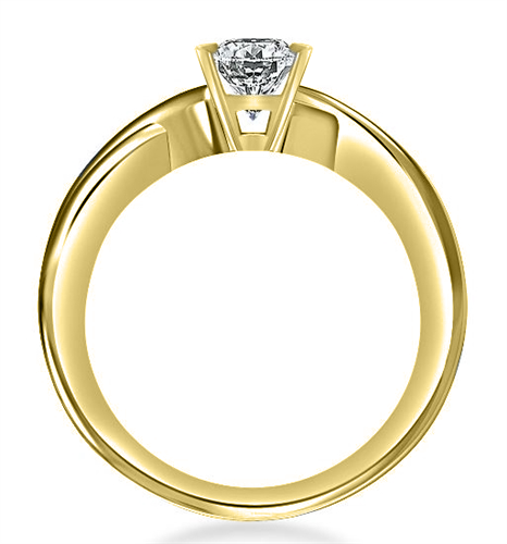 Modern Intertwined Cushion Diamond Engagement Ring Image