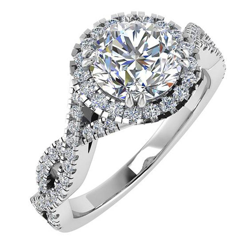 1.00ct I1/F Round Shoulder Set Ring