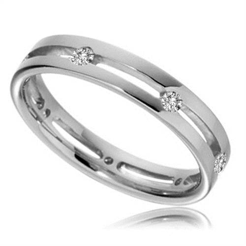 4mm Round Diamond Wedding Ring W