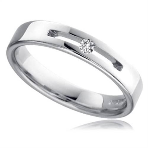 4mm Round Diamond Wedding Ring W