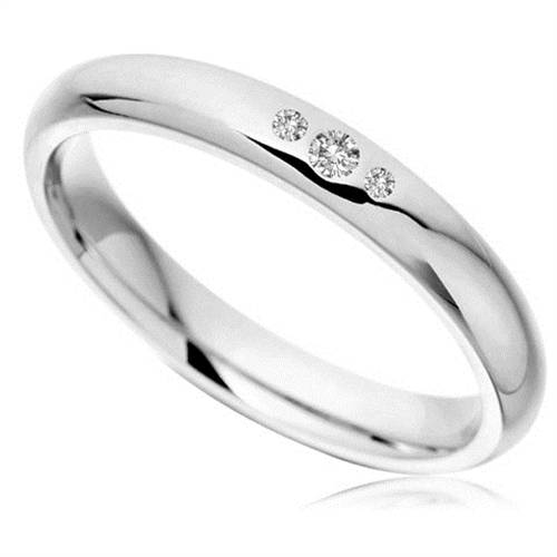 3mm Round Diamond Wedding Ring W