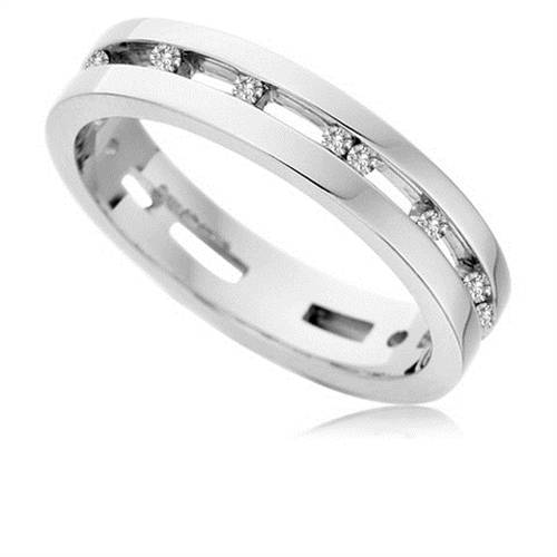 4mm Round Diamond Wedding Ring W