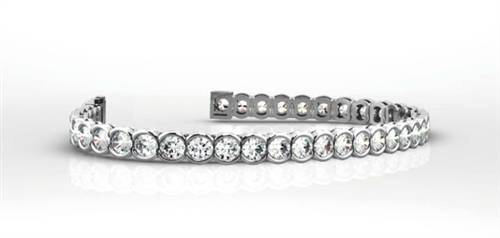 Modern Round Diamond Tennis Bracelet P