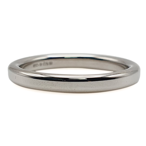 DHBRF25 Slight Court with Flat Edge Wedding Ring - Light weight, 2.5mm width W